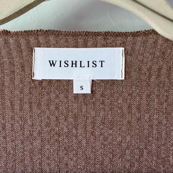 Wishlist Brown Cardigan Open Tie Front Small NWOT - Picture 2 of 6